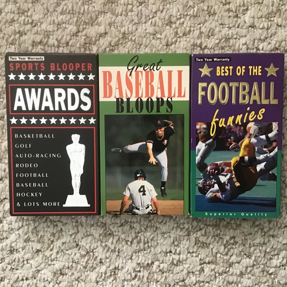 Other - 💥3/$10 Lot of 3 Sports Bloopers VHS